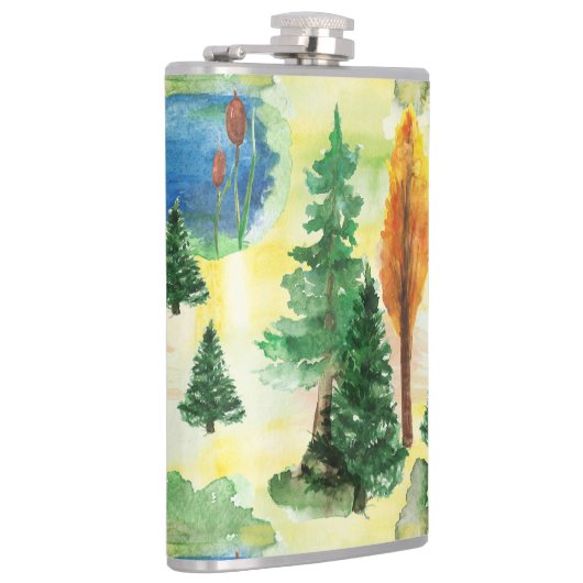 Aquarellwald Flachmann (Rechts)