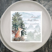 Aquarellwald Fox Babydusche