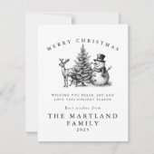 Aquarellwald Frohe Weihnachten (Vorderseite)