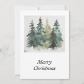 Aquarellwald Frohe Weihnachten (Vorderseite)