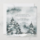 Aquarellwald | Frohe Weihnachts-Fotokarte (Rückseite)