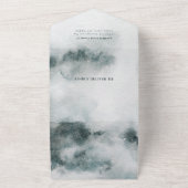 Aquarellwald | Frohe Weihnachts-Fotokarte All In One Einladung (Außenbereich)