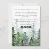 Aquarellwald Frohe Weihnachtsfeier Feiertagskarte (Rückseite)