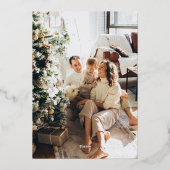 Aquarellwald Frohe Weihnachtsfeiertage Foto Folien Feiertagskarte (Rückseite)