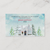 Aquarellwald Frohe Weihnachtsfeiertage Visitenkarte (Vorderseite)