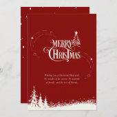 Aquarellwald Frohe Weihnachtskarte Feiertagskarte (Vorne/Hinten)