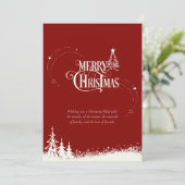 Aquarellwald Frohe Weihnachtskarte Feiertagskarte (Stehend Vorderseite)