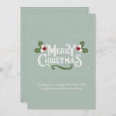 Aquarellwald Frohe Weihnachtskarte Feiertagskarte (Vorne/Hinten)