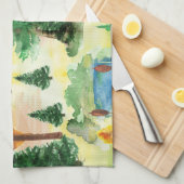 Aquarellwald Geschirrtuch (Viertel Falte)