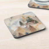 Aquarellwald Getränkeuntersetzer (Linke Seite)