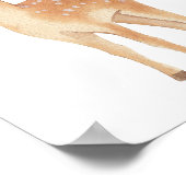 Aquarellwald Hirschmännchen Zimmerdekor Poster (Ecke)