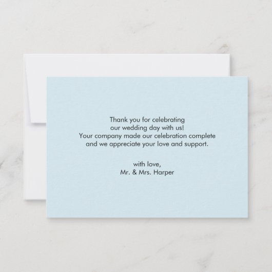 Aquarellwald Hochzeit im Freien Dankeskarte (Rückseite)