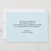 Aquarellwald Hochzeit im Freien Dankeskarte (Rückseite)