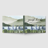 Aquarellwald Hochzeit im Freien Gästebuch (Voll)