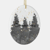 Aquarellwald Keramik Ornament (Rechts)