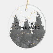 Aquarellwald Keramik Ornament (Links)