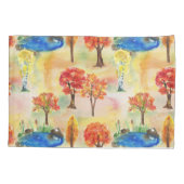 Aquarellwald Kissenbezug (Rückseite)