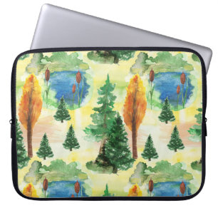 Aquarellwald Laptopschutzhülle