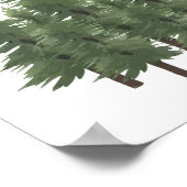 Aquarellwald Natur Pine Tree Kinderzimmer Dekorati Poster (Ecke)