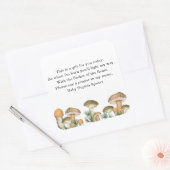 Aquarellwald-Pilz - Gebetskandle-Aufkleber Quadratischer Aufkleber (Umschlag)