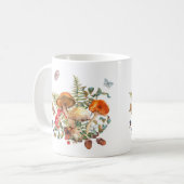 Aquarellwald Pilze, Berries, Acorne Kaffeetasse (Vorderseite Links)