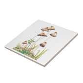 Aquarellwald-Pilze Fliese (Seite)