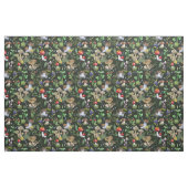Aquarellwald Pilze Grüne Berry Muster Stoff (Yard (91,4 cm))