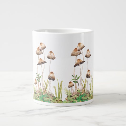 Aquarellwald-Pilze Jumbo-Tasse (Vorderseite)