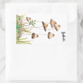 Aquarellwald-Pilze Rechteckiger Aufkleber (Tasche)