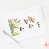 Aquarellwald-Pilze Rechteckiger Aufkleber (Umschlag)