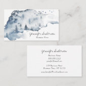 Aquarellwald Pinienwald Visitenkarte (Vorne/Hinten)