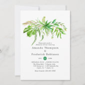 Aquarellwald Probe Abendessen Einladung (Vorderseite)