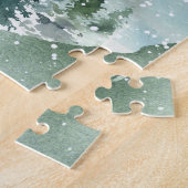 Aquarellwald Römer 8:28 Bibelverse Puzzle (Seite)