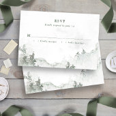 Aquarellwald RSVP Karte