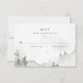 Aquarellwald RSVP Karte (Vorderseite)