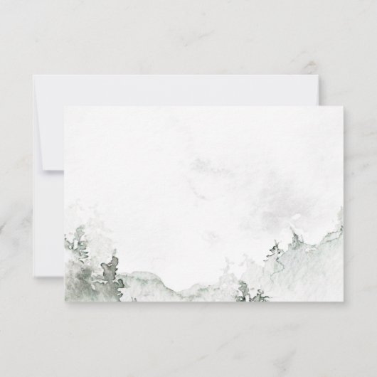 Aquarellwald RSVP Karte (Rückseite)