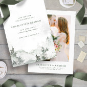 Aquarellwald Save The Date