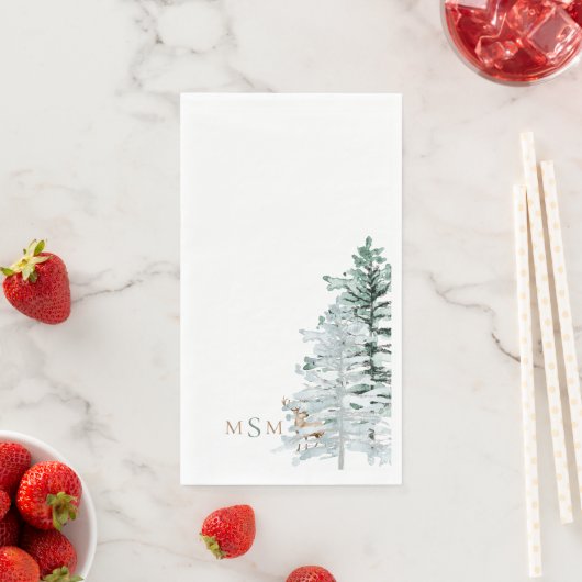 Aquarellwald Serviette (Beispiel)