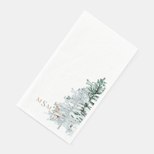 Aquarellwald Serviette (Ecke)