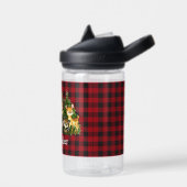 Aquarellwald Tiere Bäume Rot Kariert Trinkflasche (Links)