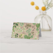 Aquarellwald Tiere Grünwalddekor Platzkarte (Rückseite)