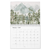 Aquarellwald und Blume 2026 Kalender (Feb 2027)