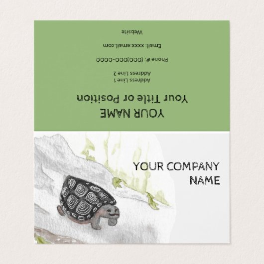 Aquarellwald Visitenkarten (Außenseite Aufgefaltet)