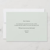 Aquarellwald wird mein Page Boy sein (Rückseite)