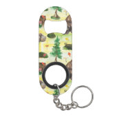 Aquarellwaldbär mit Bärenkuppe Mini Flaschenöffner (Rückseite)