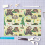 Aquarellwaldbär mit Bärenkuppe Seidenpapier (Handwerk)