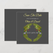 Aquarellwaldbeeren und Pilze Hochzeitskrieg Einladung (Vorne/Hinten)