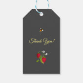 Aquarellwaldbeeren und Pilze Hochzeitskrieg Geschenkanhänger (Rückseite)