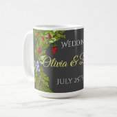 Aquarellwaldbeeren und Pilze Hochzeitskrieg Kaffeetasse (Vorderseite Links)