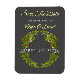 Aquarellwaldbeeren und Pilze Hochzeitskrieg Magnet